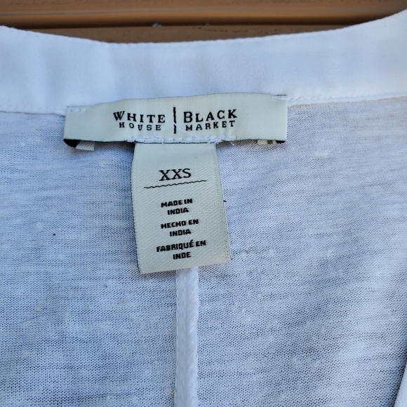 White House Black Market WHBM Linen Tunic Shirt Sleeveless Gauze Tank Top XXS - Picture 3 of 7